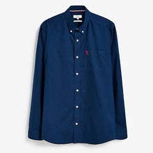 Load image into Gallery viewer, Navy Blue Slim Fit Soft Touch Twill Roll Sleeve Shirt - Allsport