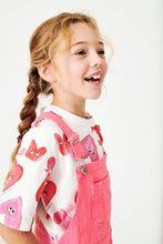 Load image into Gallery viewer, Coloured Denim Pinafore Pink Fluo - Allsport