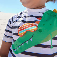 Load image into Gallery viewer, Stripy Crocodile Rash Vest And Shorts Set (3mths-5yrs) - Allsport