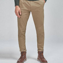 Load image into Gallery viewer, Stone Tapered Slim Fit Pleat Front Chinos - Allsport