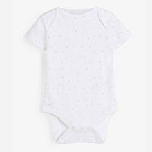 Load image into Gallery viewer, White 4 Pack Delicate Multi Print Short Sleeved Bodysuits (0-3yrs) - Allsport