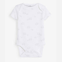 Load image into Gallery viewer, White 4 Pack Delicate Multi Print Short Sleeved Bodysuits (0-3yrs) - Allsport