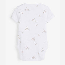 Load image into Gallery viewer, White 4 Pack Delicate Multi Print Short Sleeved Bodysuits (0-3yrs) - Allsport
