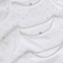 Load image into Gallery viewer, White 4 Pack Delicate Multi Print Short Sleeved Bodysuits (0-3yrs) - Allsport
