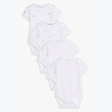 Load image into Gallery viewer, 4 Pack Short Sleeve Baby Bodysuits (0mths-2yrs)