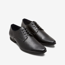 Load image into Gallery viewer, Black Perforated Derby Shoes - Allsport