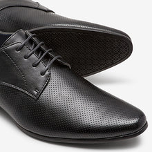 Load image into Gallery viewer, Black Perforated Derby Shoes - Allsport