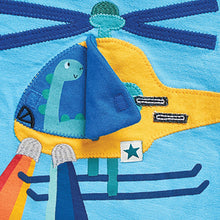 Load image into Gallery viewer, Blue/ Grey Helicopter 3 Pack Long Sleeve Character T-Shirts (3mths-5yrs) - Allsport
