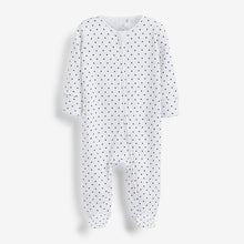 Load image into Gallery viewer, Mono Star and Stripe 2 Pack Zip Sleepsuits (0-18mths) - Allsport