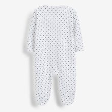 Load image into Gallery viewer, Mono Star and Stripe 2 Pack Zip Sleepsuits (0-18mths) - Allsport