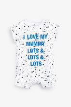 Load image into Gallery viewer, Monochrome 2 Pack Paint Splatter Mummy And Daddy Rompers (up to 18 months) - Allsport