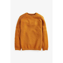 Load image into Gallery viewer, Basic Pique Ochre Textured Crew Jumper (3-12yrs) - Allsport