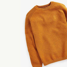Load image into Gallery viewer, Basic Pique Ochre Textured Crew Jumper (3-12yrs) - Allsport