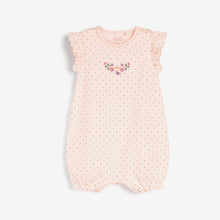 Load image into Gallery viewer, Pink 4 Pack Pretty Baby Rompers (0mths-18mths)