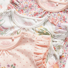Load image into Gallery viewer, Pink 4 Pack Pretty Baby Rompers (0mths-18mths)