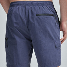 Load image into Gallery viewer, Navy Blue Cargo Swim Shorts
