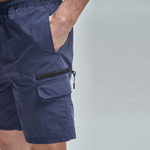 Load image into Gallery viewer, Navy Blue Cargo Swim Shorts