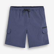 Load image into Gallery viewer, Navy Blue Cargo Swim Shorts