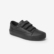 Load image into Gallery viewer, Black Leather Triple Strap Shoes (Older Boys)