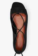 Load image into Gallery viewer, Black Ankle Wrap Peep Toe Shoes - Allsport