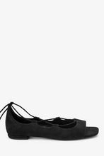 Load image into Gallery viewer, Black Ankle Wrap Peep Toe Shoes - Allsport