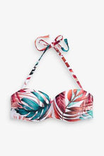 Load image into Gallery viewer, White Palm Shape Enhancing Bandeau Bikini Top - Allsport
