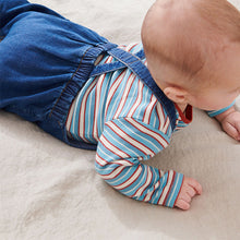 Load image into Gallery viewer, Blue Lion Baby Denim Dungaree And Bodysuit Set (0mths-18mths)