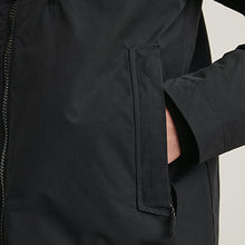 Load image into Gallery viewer, Black Shower Resistant Lightweight Hooded Jacket With Fleece Lining - Allsport