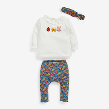 Load image into Gallery viewer, Multi Bright Floral Baby T-Shirt, Leggings And Headband Set (0mths-18mths) - Allsport