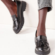 Load image into Gallery viewer, Black Forever Comfort® Cleated Fringe Loafers - Allsport