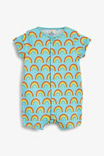 Load image into Gallery viewer, Yellow 3 Pack GOTS Organic Sunshine Rainbow Rompers (up to 18 months) - Allsport