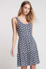 Load image into Gallery viewer, Navy Geo Tiered Swing Sun Dress - Allsport