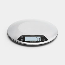 Load image into Gallery viewer, Brabantia Digital Kitchen Scales, Round Matt Steel - Allsport