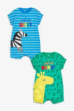 Load image into Gallery viewer, Bright 2 Pack Character Mum And Dad Romper (up to 18 months) - Allsport