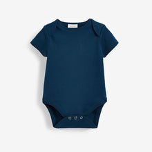 Load image into Gallery viewer, Petrol Blue Baby 5 Pack Short Sleeve Bodysuits (0mths-18mths)