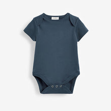 Load image into Gallery viewer, Petrol Blue Baby 5 Pack Short Sleeve Bodysuits (0mths-18mths)