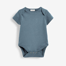 Load image into Gallery viewer, Petrol Blue Baby 5 Pack Short Sleeve Bodysuits (0mths-18mths)