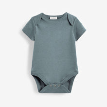 Load image into Gallery viewer, Petrol Blue Baby 5 Pack Short Sleeve Bodysuits (0mths-18mths)