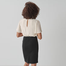 Load image into Gallery viewer, 2-In-1 Ecru / Black Belted Dress - Allsport