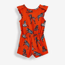 Load image into Gallery viewer, Orange Zebra Organic Cotton Short Playsuit (3mths-7yrs) - Allsport