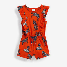 Load image into Gallery viewer, Orange Zebra Organic Cotton Short Playsuit (3mths-7yrs) - Allsport