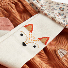 Load image into Gallery viewer, Orange 3 Piece Character Dungarees With Top And Tights Set (3mths-6yrs)