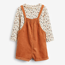 Load image into Gallery viewer, Orange 3 Piece Character Dungarees With Top And Tights Set (3mths-6yrs)