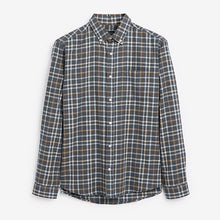 Load image into Gallery viewer, Grey/Neutral Signature Brushed Flannel Check Shirt