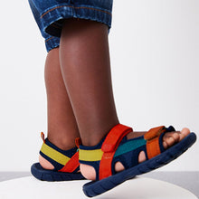 Load image into Gallery viewer, Red/Navy Lightweight Trekker Sandals (Younger Boys)