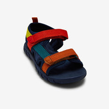 Load image into Gallery viewer, Red/Navy Lightweight Trekker Sandals (Younger Boys)