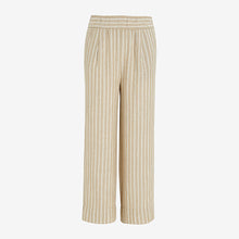 Load image into Gallery viewer, Neutral Stripe Linen Blend Slouch Culottes - Allsport