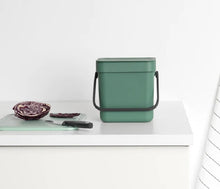 Load image into Gallery viewer, BRABANTIA Sort & Go Waste Bin 3L Fir Green