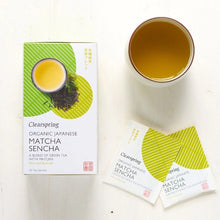 Load image into Gallery viewer, Organic Japanese Matcha Sencha Tea Bags (20 bags) 36gm