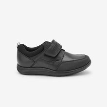 Load image into Gallery viewer, Black School Leather Single Strap Shoes (Older Boys) - Allsport